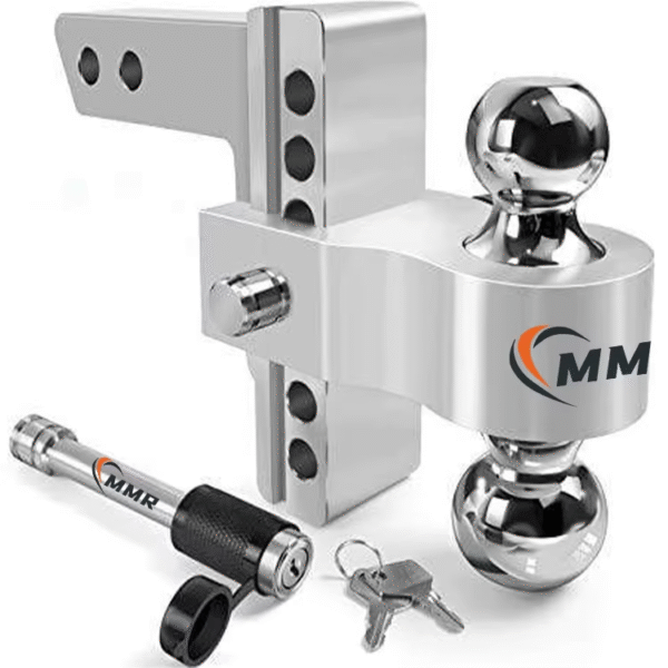 2 High Quality Good Selling Drop Receiver Tow Trailer Hitch Double Anti Theft Pins Locks Aluminum Trailer Hitch