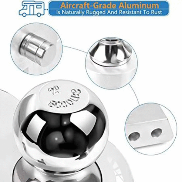 3 High Quality Good Selling Drop Receiver Tow Trailer Hitch Double Anti Theft Pins Locks Aluminum Trailer Hitch