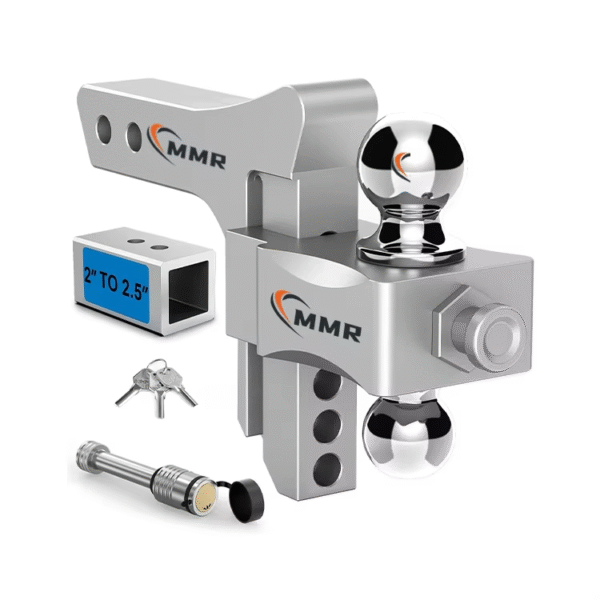 Heavy Duty 5 Inch Drop Hitch GTW 21500 LBS Aluminum Tow Hitches Adjustable Trailer Truck Hitch Ball Mount Fits 2 Inch Receiver