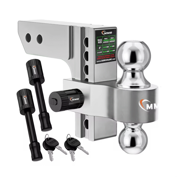 Factory Supply Heavy Duty Hitches Silver Adjustable Trailer Hitch Fits 2-Inch Receiver for Truck 12500 LBS GTW