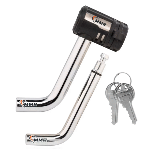 1 High End Weather Resistant 1/2 in and 5/8 in Swivel Head Trailer Coupler Locking Hitch Pin with Keys for Protecting Trailers RVs