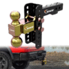 1 Hitch Receiver With Double Pins Solid 2-Inch Receiver Aluminum Alloy Trailer Hitch Ball Mount Fits Adjustable Trailer Hitches