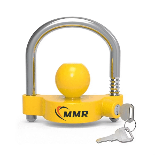 1 Universal Coupler Trailer Locks Bright Yellow Light Weight Ball Trailer Hitch Lock Fits 1-7/8 Inch 2 Inch 2-5/16 Inch Couplers