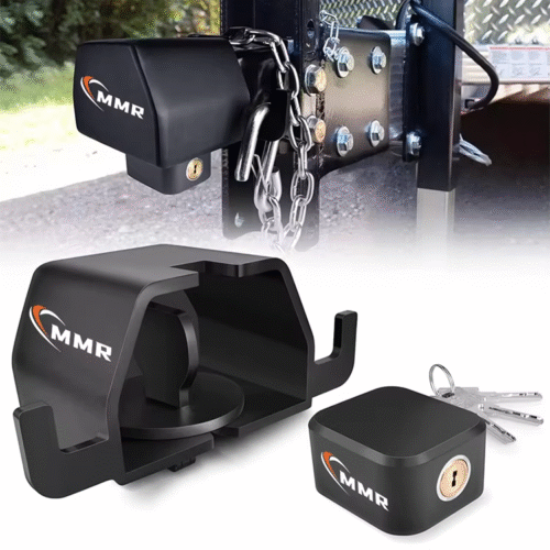 Fits 2 5/16-Inch Couplers Anti Theft Heavy-Duty Steel Trailer Hitch Locks With Keys(Black)