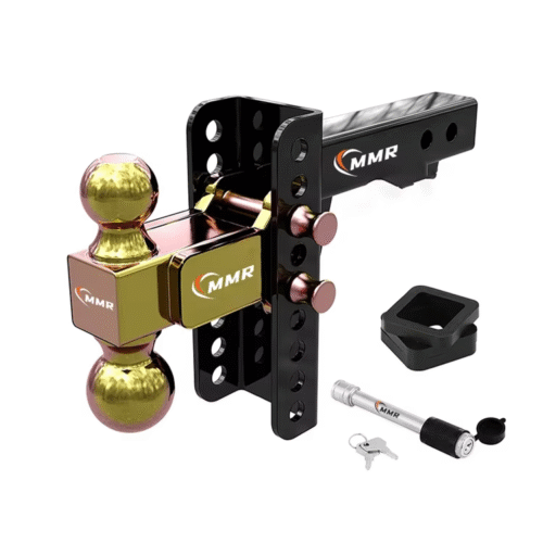 1 Adjustable Trailer Hitch Ball Mount 6-Inch Drop/Rise Fits 2-Inch Receiver 2inches& 2-5/16inches Combo Aluminum Tow Balls