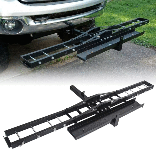 1 Anti-tilt Locking Device 500LBS Steel Motorcycle Scooter Carrier Hauler Hitch Mount Rack