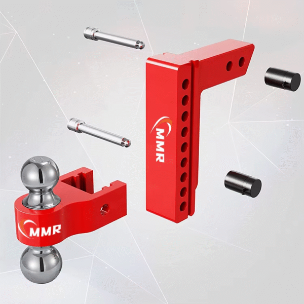 Heavy Duty Truck 12500 LBS Trailer 8-Inch Aluminum Drop Hitch Tow Adjustable Trailer Hitch Ball Mount Fits 2.5" Receiver