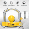 2 Universal Coupler Trailer Locks Bright Yellow Light Weight Ball Trailer Hitch Lock Fits 1-7/8 Inch 2 Inch 2-5/16 Inch Couplers