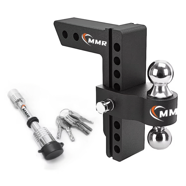 Aluminum Adjustable 8" Drop/Rise 12,500 LBS GTW Tow Hitch for Heavy Duty Truck With Double Steel Locks