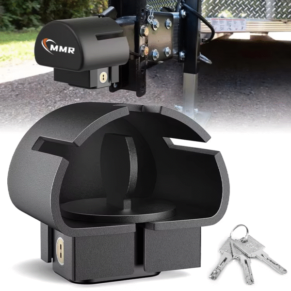 2 Heavy Duty Steel Trailer Couplers Anti Theft Utility Trailer Hitch Coupling Lock Fits 2" and 2-5/16"-Inch