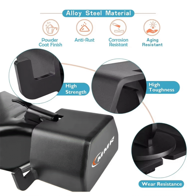 2 LUNSHUO Anti Theft Heavy-Duty Steel Trailer Hitch Locks Fits 2 5/16-Inch Couplers With 1 Set of 3 Unique Designed Keys(Black)