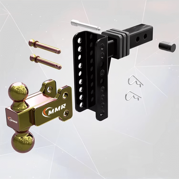 Adjustable Trailer Hitch Ball Mount 6-Inch Drop/Rise Fits 2-Inch Receiver 2inches& 2-5/16inches Combo Aluminum Tow Balls