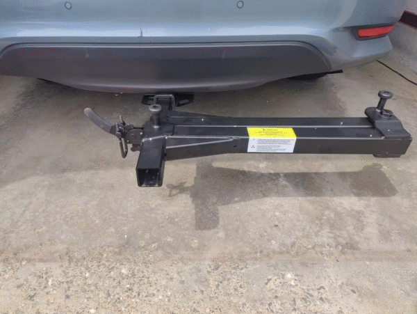 MUMAREN Swing Away Hitch Adapter, 90-Degree Swing Away Arm ,Fits for 2" Hitch for Cars (Black)