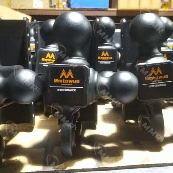 Adjustable Drop Tri-Ball(1-7/8'', 2'', 2-5/16'') Hitch Max 16,500 LBS GTW-Truck Trailer Hitch with Double Anti-Theft Pins Locks