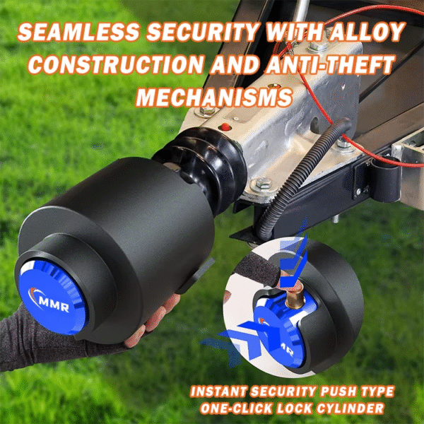 3 Blue 16" Trailer Hitch Lock Ball Trailer Hitch Lock Anti-Theft Trailer Hitch Lock Heavy Duty Trailer Hitch Lock