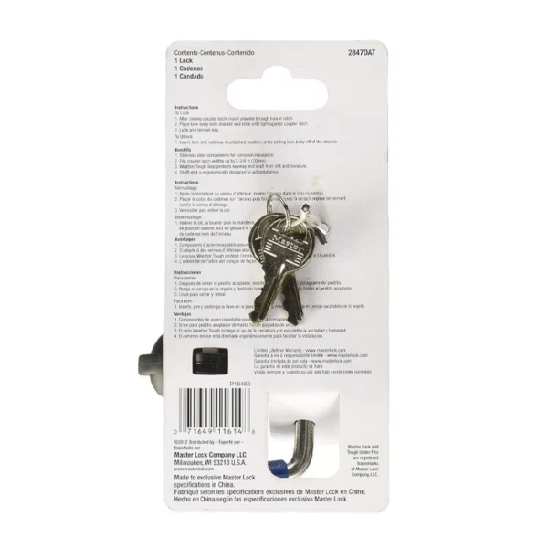 China Supplier First Class Quality Steel Trailer Hitch Coupler Lock Adjustable Coupler Latch Lock