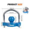 3 Universal Coupler Trailer Locks Adjustable Security Ball Hitch Trailer Hitch Lock Fits 1-7/8 Inch 2 Inch 2-5/16 Inch Couplers