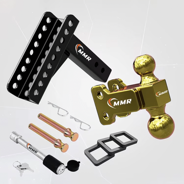 Adjustable Trailer Hitch Ball Mount 6-Inch Drop/Rise Fits 2-Inch Receiver 2inches& 2-5/16inches Combo Aluminum Tow Balls