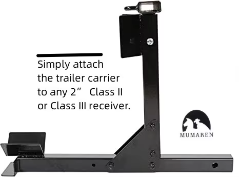 Trailer Carrier Dolly Hauler Hitch Rack Black, Easy to Install, Adapt to Universal Car