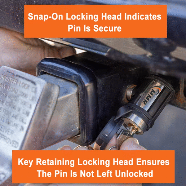 4 High End Weather Resistant 1/2 in and 5/8 in Swivel Head Trailer Coupler Locking Hitch Pin with Keys for Protecting Trailers RVs