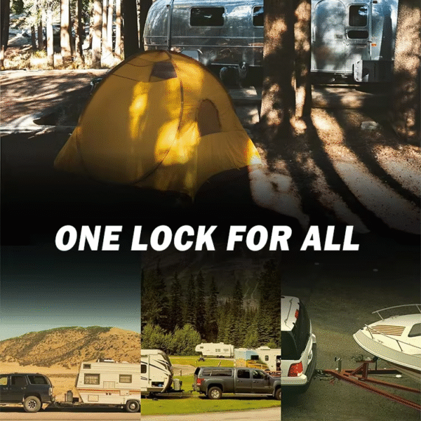 4 Universal Coupler Trailer Locks Bright Yellow Light Weight Ball Trailer Hitch Lock Fits 1-7/8 Inch 2 Inch 2-5/16 Inch Couplers