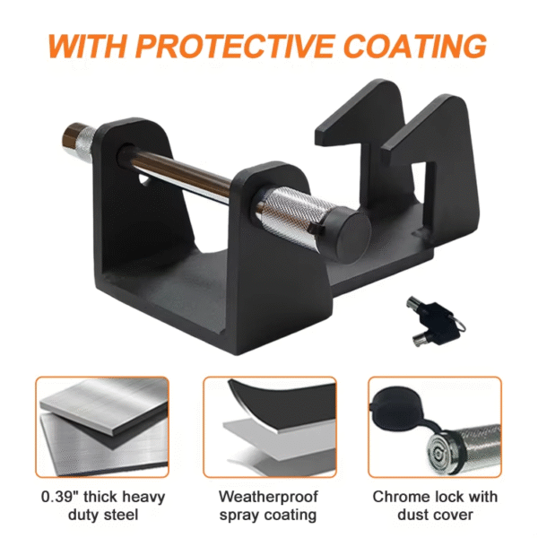 4 Heavy-Duty Steel Trailer Lock Fits 2-5/16" Gooseneck Hitch Lock for Livestock Haulers and RVs All TL-50 Gooseneck Trailers Lock