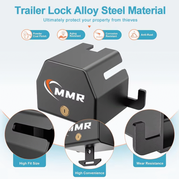 Anti Theft Alloy Steel Trailer Ball Lock Fits 1-7/8", 2" and 2-5/16"-Inch Cast Hitch Extension Coupler Lock for Boats Trailer