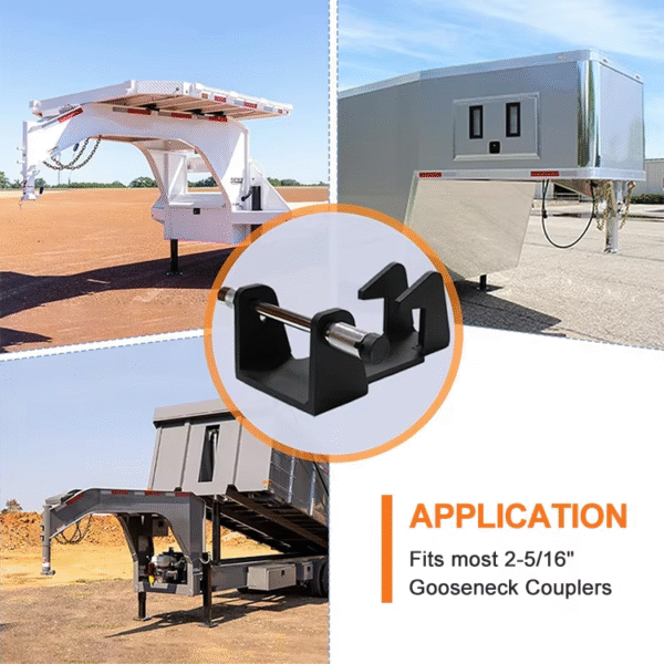 5 Heavy-Duty Steel Trailer Lock Fits 2-5/16" Gooseneck Hitch Lock for Livestock Haulers and RVs All TL-50 Gooseneck Trailers Lock