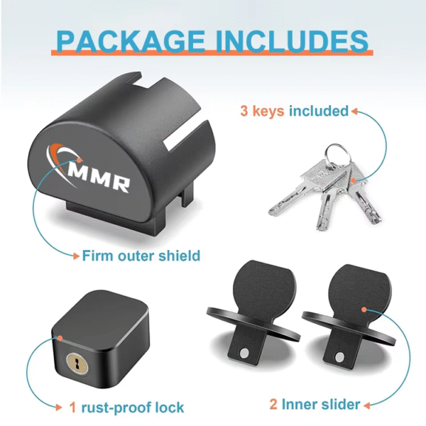 5 Heavy Duty Steel Trailer Couplers Anti Theft Utility Trailer Hitch Coupling Lock Fits 2" and 2-5/16"-Inch