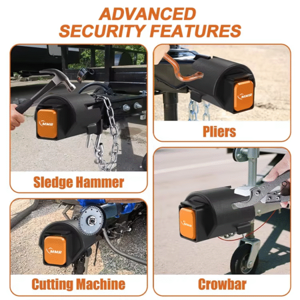 5 Heavy Duty Anti-Theft Trailer Hitch Lock Fits 2" and 2-5/16" Couplers Ultra-Thick Solid Steel Trailer Coupler Locks Tongue