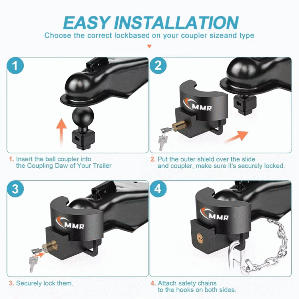 Alloy Steel Trailer Lock Fits 2 5/16 Inch Hot Sale Heavy Duty Universal Trailer Coupler Lock for Maximum Safety and Protection