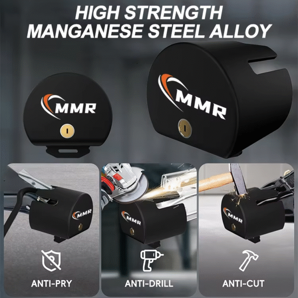 5 Heavy Duty Anti-Theft RV High Strength Steel Black Trailer Hitch Lock with 3 Keys Coupler Lock Ideal for Tow Boats Trucks and RV