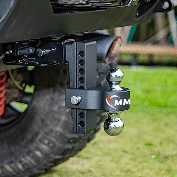 Aluminum Adjustable 8" Drop/Rise 12,500 LBS GTW Tow Hitch for Heavy Duty Truck With Double Steel Locks