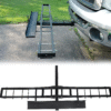5 Anti-tilt Locking Device 500LBS Steel Motorcycle Scooter Carrier Hauler Hitch Mount Rack