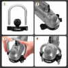 6 Heavy-Duty Steel Ball Hitch Lock 1-7/8 Inch 2 Inch 2-5/16 Inch Black Universal Adjustable Security Coupler Lock Trailer Locks