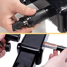 6 Metal Black Trailer Receiver Hitch Lock With 5/8 Inch Pin Long Hitch Pin O-ring for Truck RV