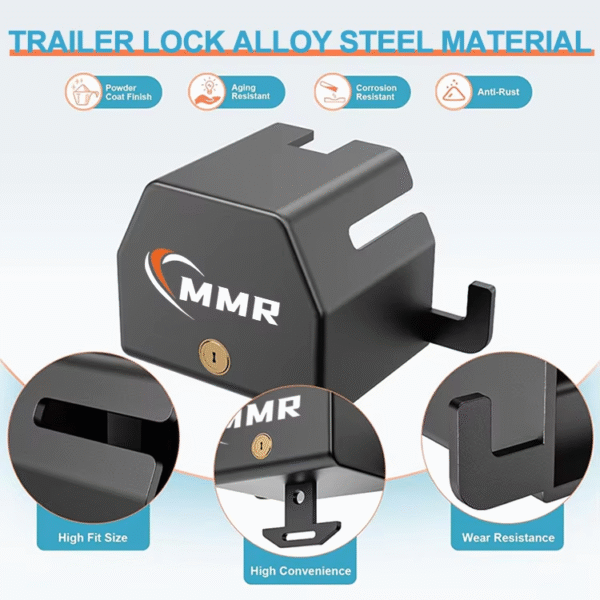 6 Heavy Duty Steel Trailer Couplers Anti Theft Utility Trailer Hitch Coupling Lock Fits 2" and 2-5/16"-Inch