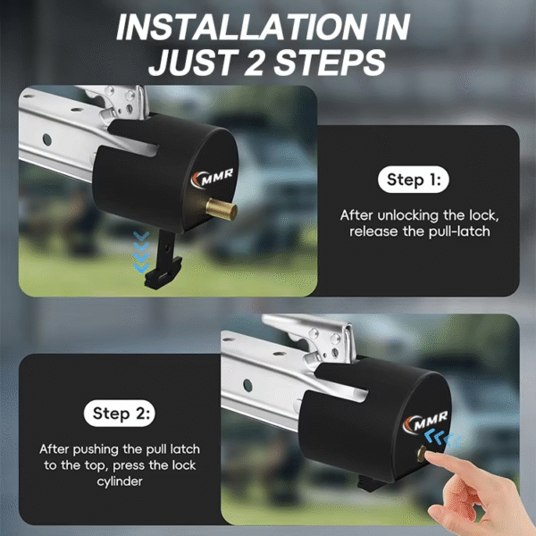 6 Heavy Duty Anti-Theft RV High Strength Steel Black Trailer Hitch Lock with 3 Keys Coupler Lock Ideal for Tow Boats Trucks and RV